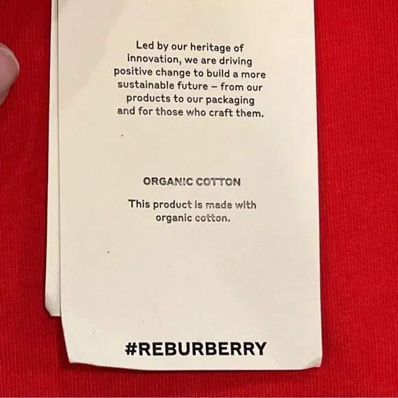 Burberry NWT Love Hooded Sweatshirt Red Unisex - Picture 9 of 14